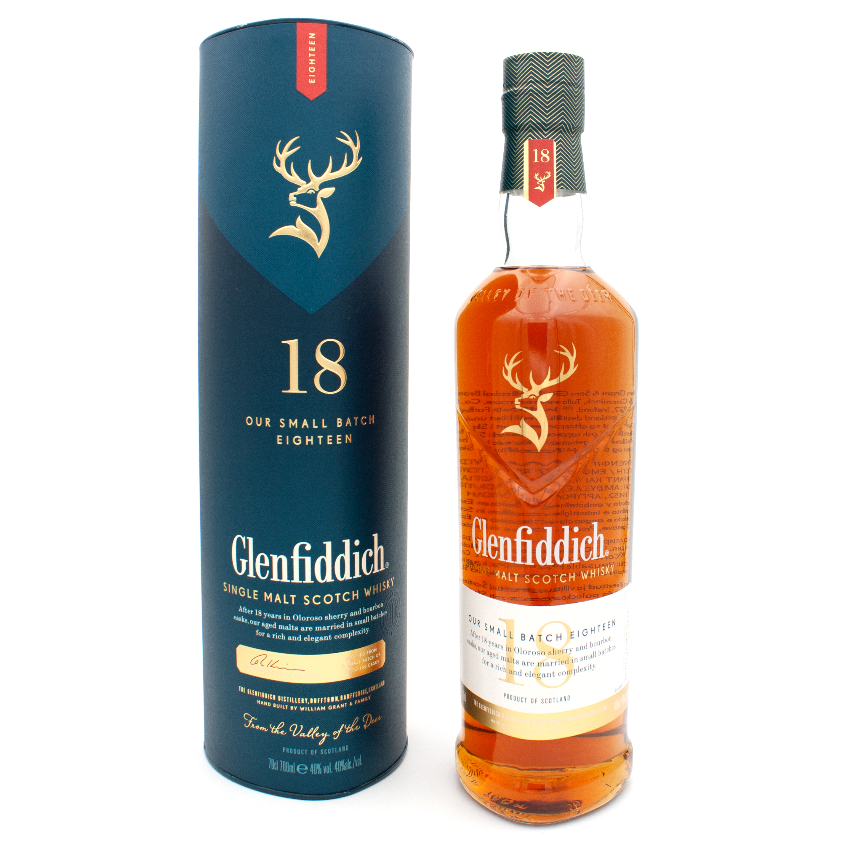 Glenfiddich 18 Years Single Malt Scotch Whisky 40% 0,7l