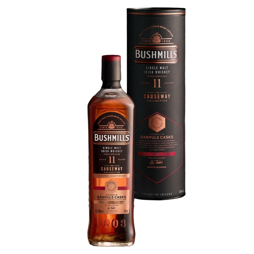 Bushmills 11 Years Old Banyuls Cask Single Malt Irish Whiskey 46% 0,7l