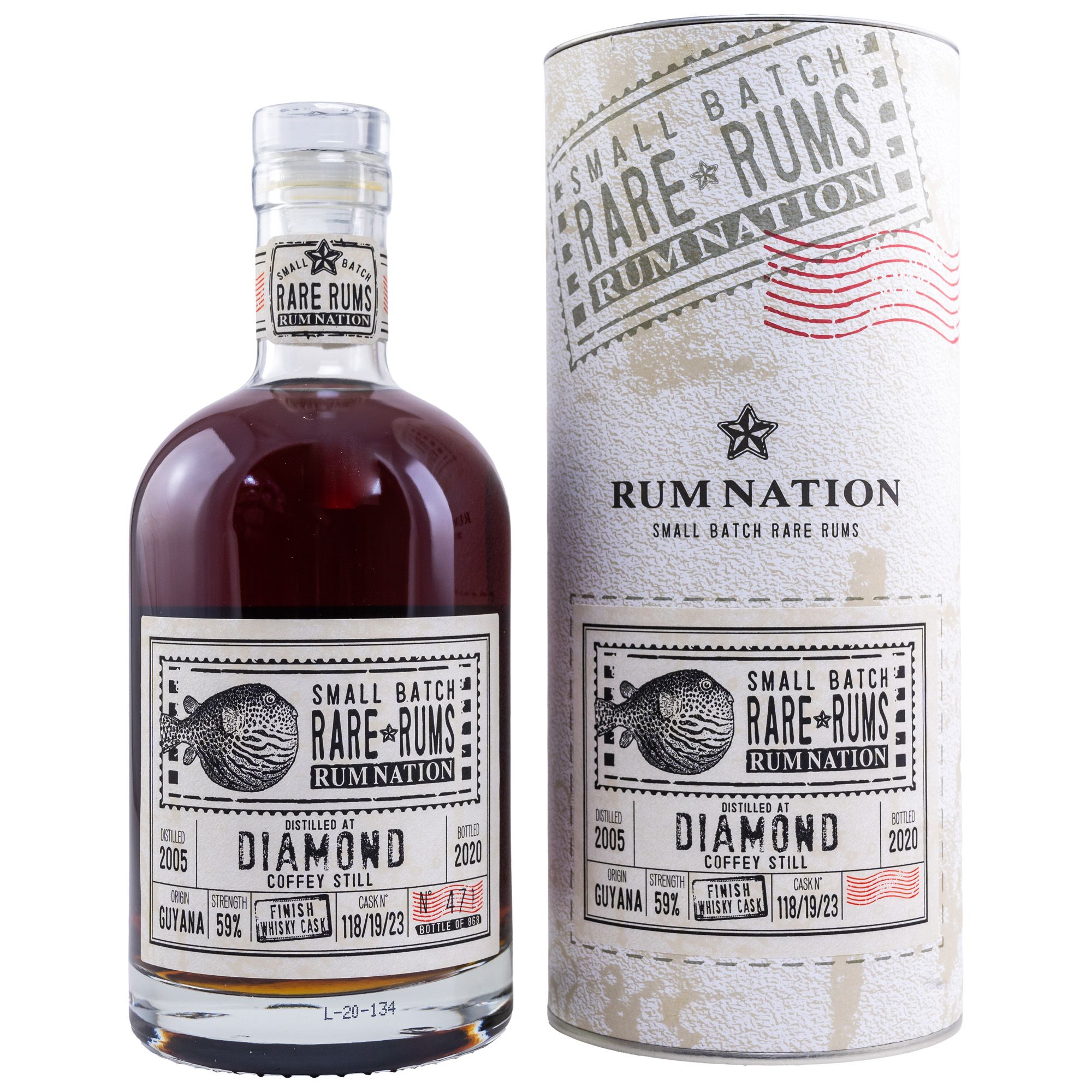 Diamond SV 15 Years Whisky Finish Rum Nation Small Batch Rare Rums 59% 0,7l