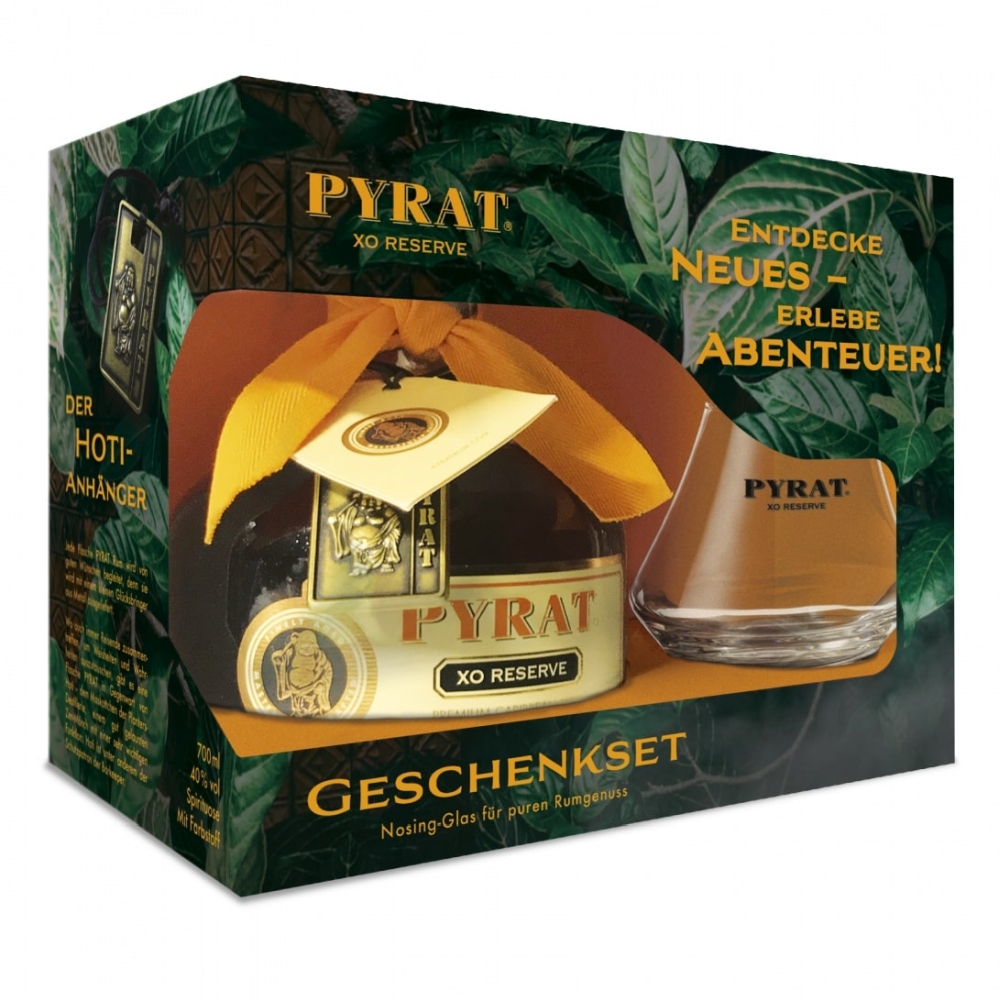 Pyrat XO Reserve Rum Geschenkset mit Nosing-Glas 40% 0,7l