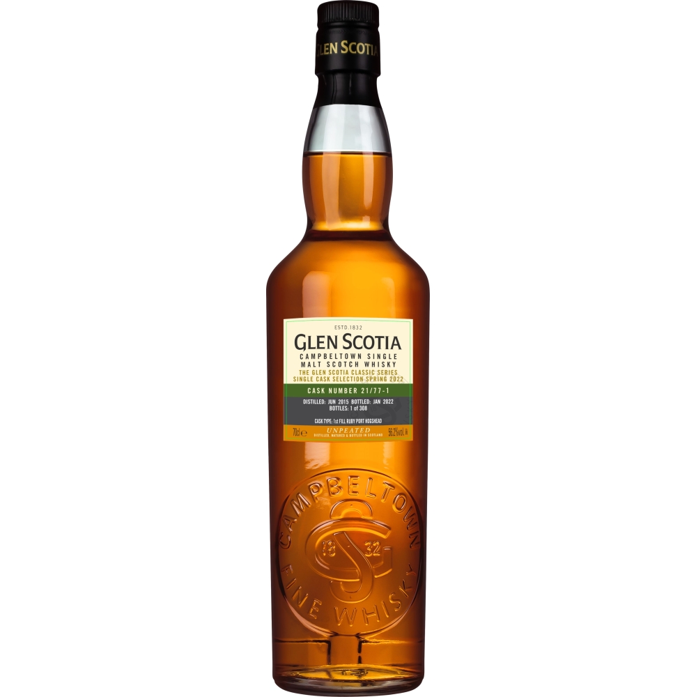 Glen Scotia Single Malt Scotch Whisky Vintage 2015 1st Fill Ruby Port Hogshead #2 56,2% 0,7l