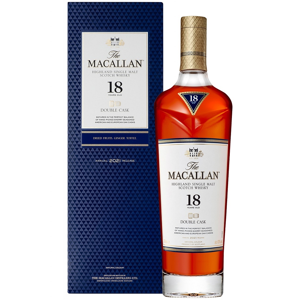 The Macallan Double Cask 18 Years 2021 Release Highland Single Scotch Malt Whisky 43% 0,7l