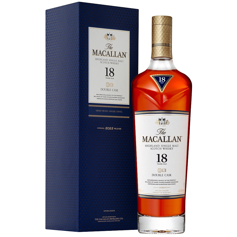 The Macallan Double Cask 18 Years 2022 Release Highland Single Scotch Malt Whisky 43% 0,7l