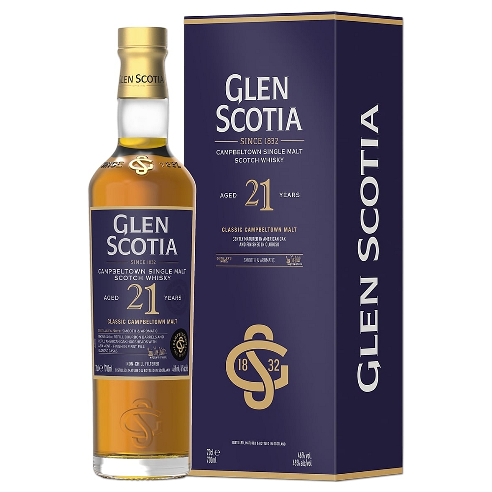 Glen Scotia 21 Years Classic Campbeltown Single Malt Scotch Whisky 46% 0,7l