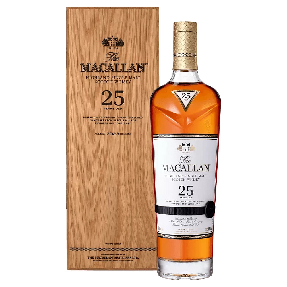 The Macallan Sherry Oak 25 Years - 2023 Release - Highland Single Scotch Malt Whisky 43% 0,7l