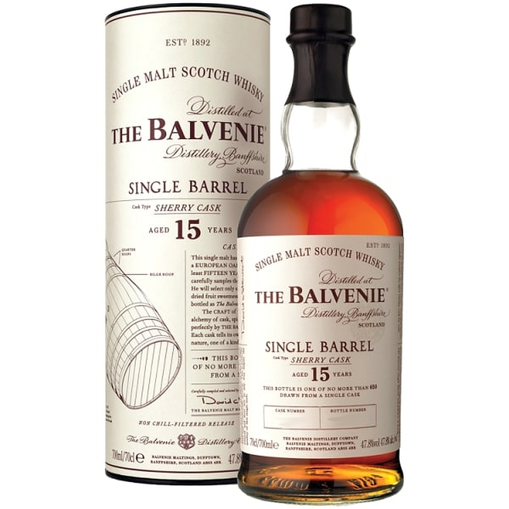 The Balvenie 15 Years Single Barrel Sherry Cask Single Malt Scotch Whisky 47,8% 0,7l